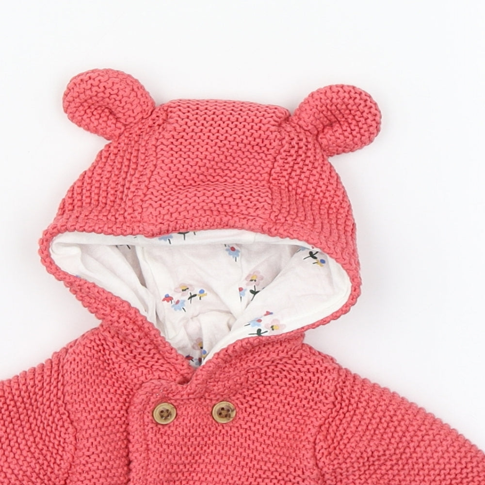 Marks and Spencer Baby Pink   Jacket Coatigan Size 0-3 Months   Button