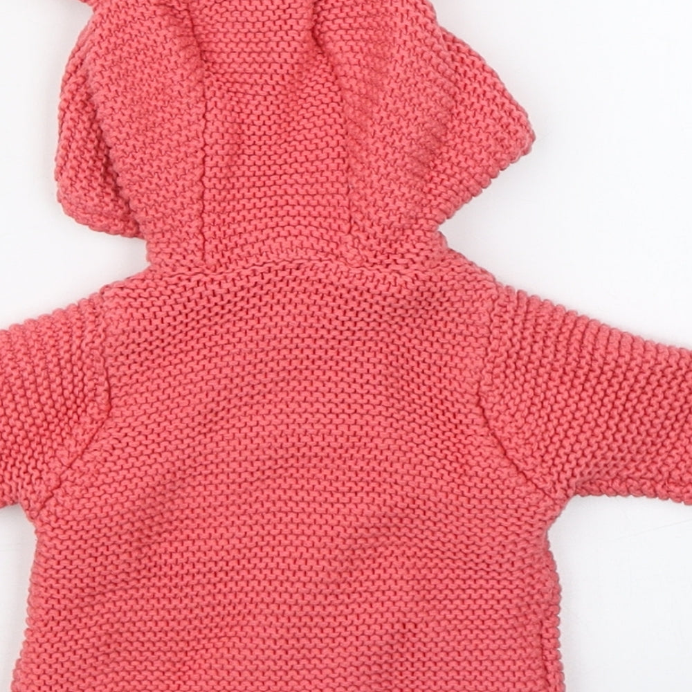 Marks and Spencer Baby Pink   Jacket Coatigan Size 0-3 Months   Button