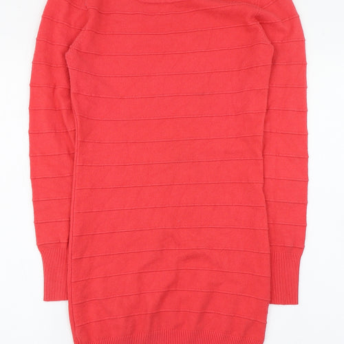 Estelle Fashion Womens Pink  Polyester Jumper Dress  Size S  Round Neck Pullover