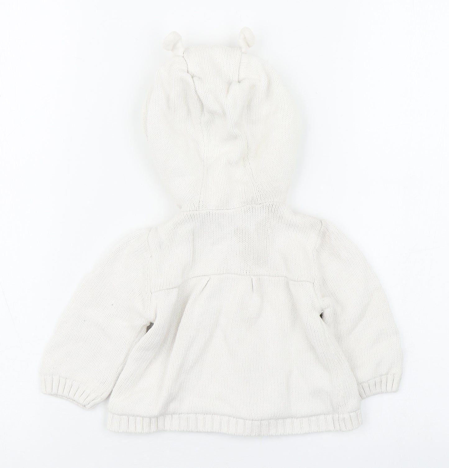 TU Girls White   Jacket Coatigan Size 6-9 Months   Button