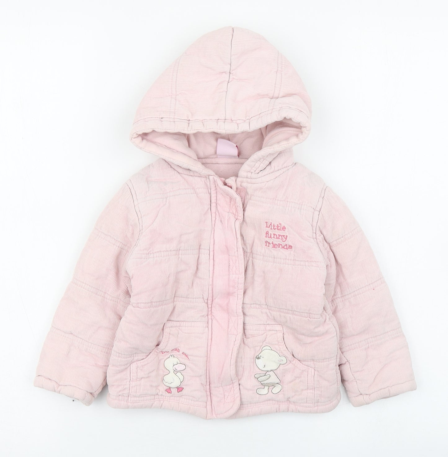 Zip Zap Girls Pink   Jacket  Size 18-24 Months   Zip