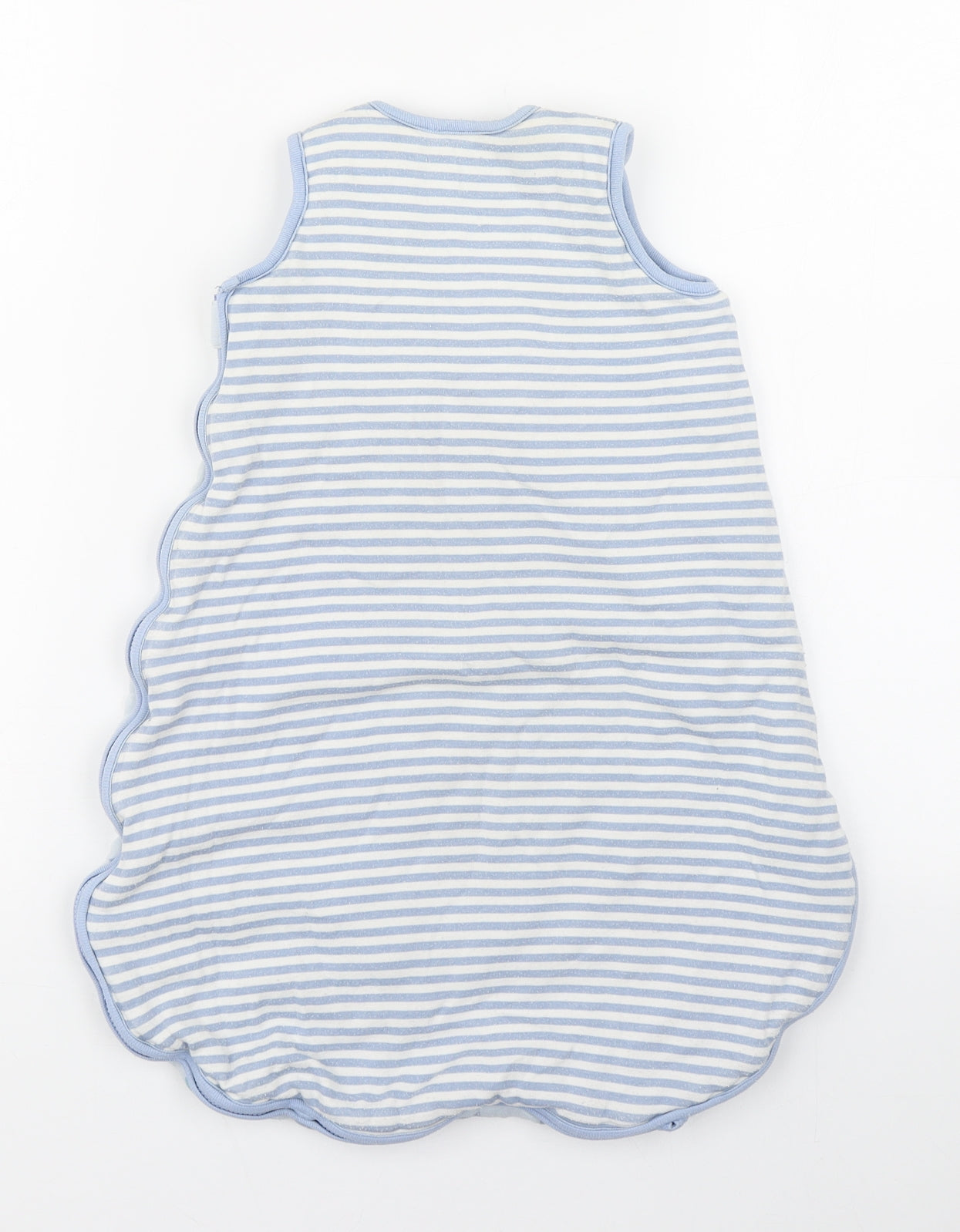 George Boys Blue Striped Cotton Babygrow One-Piece Size 0-3 Months  Zip