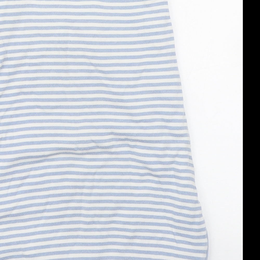 George Boys Blue Striped Cotton Babygrow One-Piece Size 0-3 Months  Zip