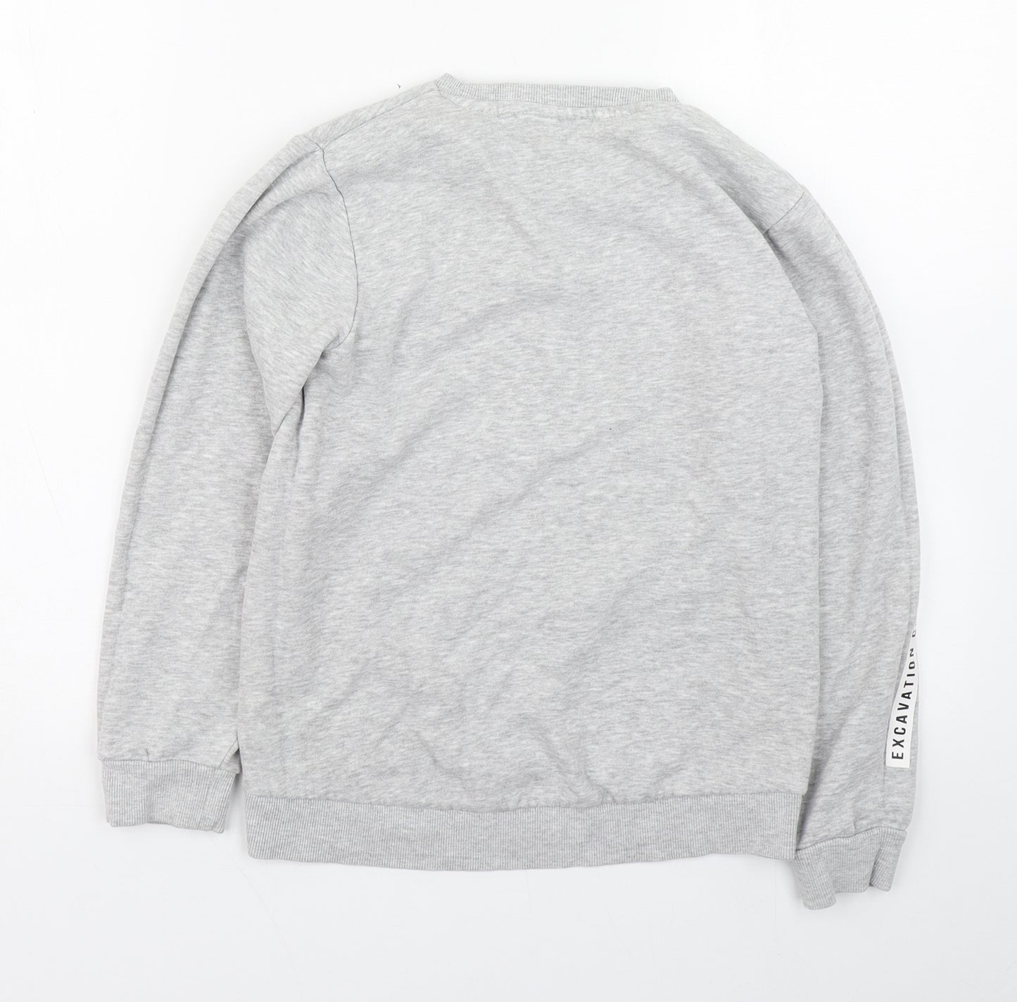 Nutmeg Girls Grey  Cotton Pullover Sweatshirt Size 9-10 Years  Pullover - T-Rex