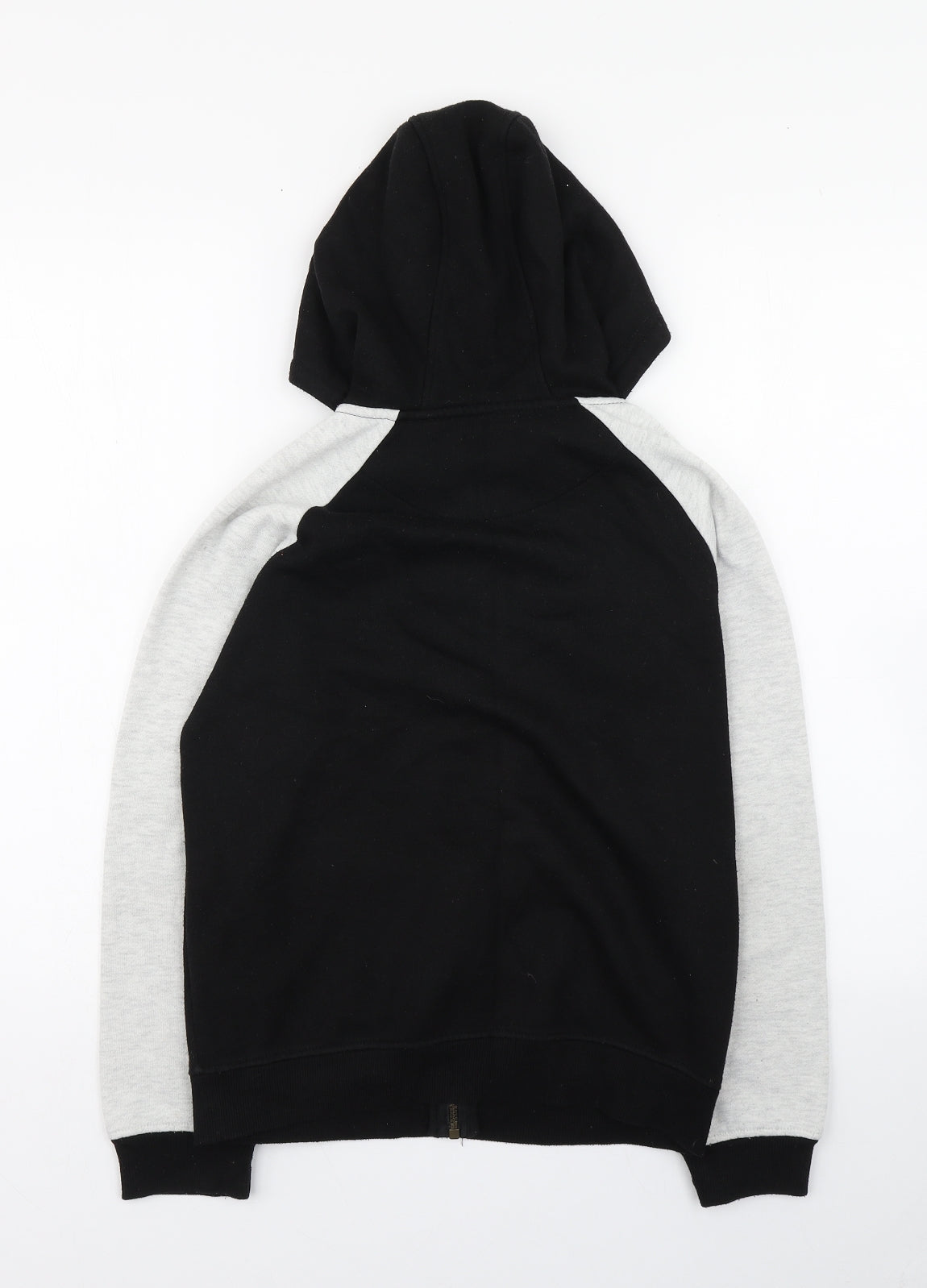 Rebel Boys Black  Cotton Full Zip Hoodie Size 11-12 Years