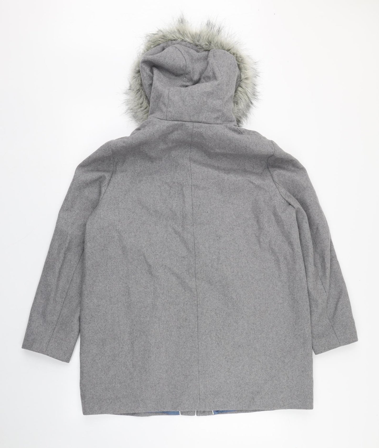 Nex Womens Grey   Overcoat Coat Size 16  Zip