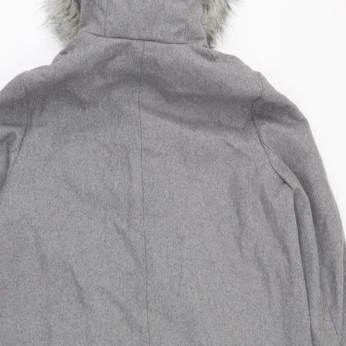 Nex Womens Grey   Overcoat Coat Size 16  Zip