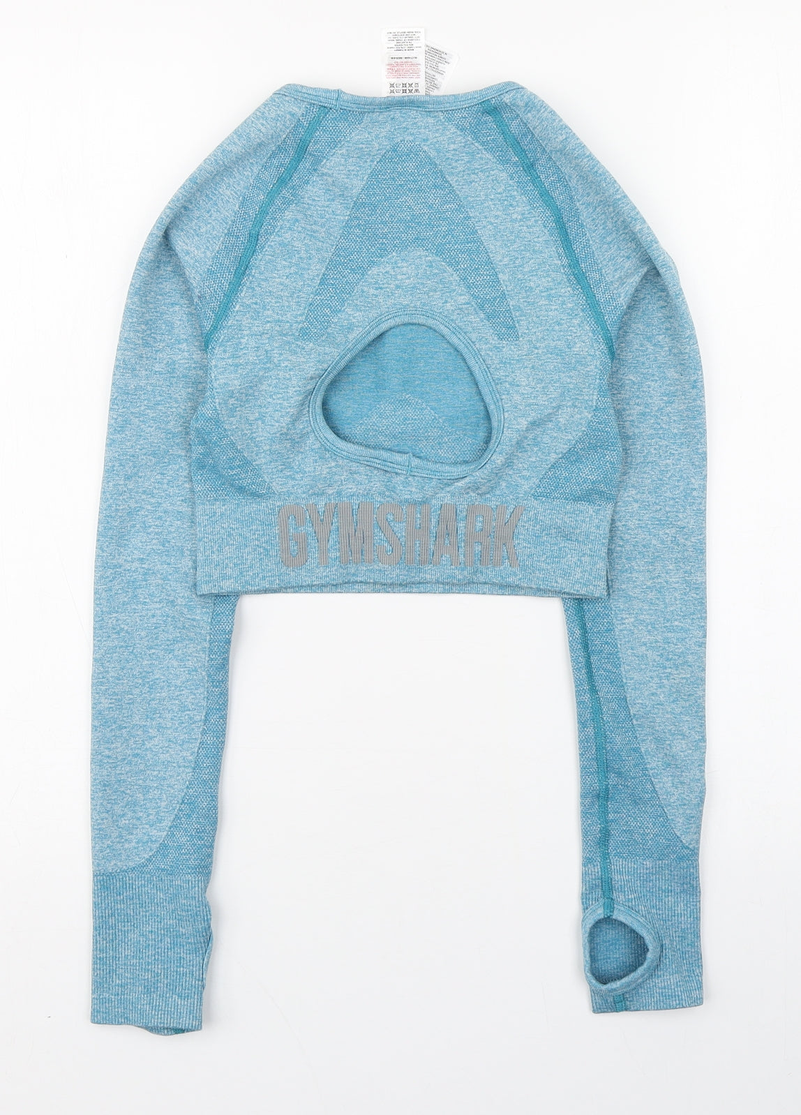 Gymshark Womens Blue  Polyamide Basic T-Shirt Size S Round Neck Pullover