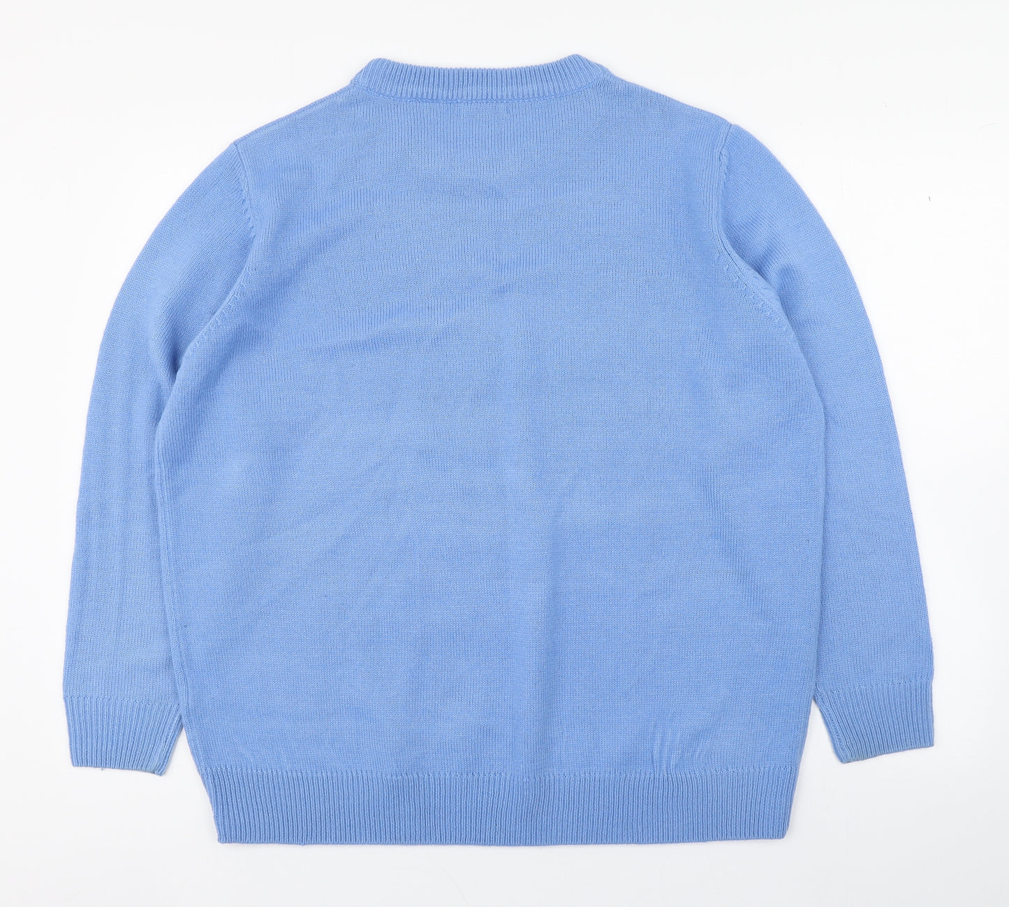 Damart Womens Blue Round Neck  Acrylic Pullover Jumper Size 18