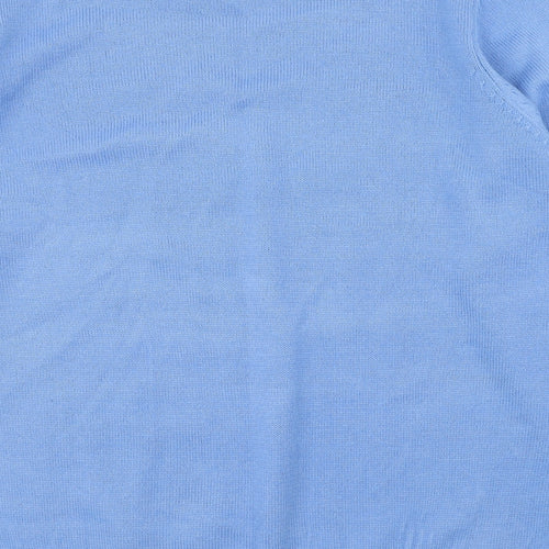 Damart Womens Blue Round Neck  Acrylic Pullover Jumper Size 18
