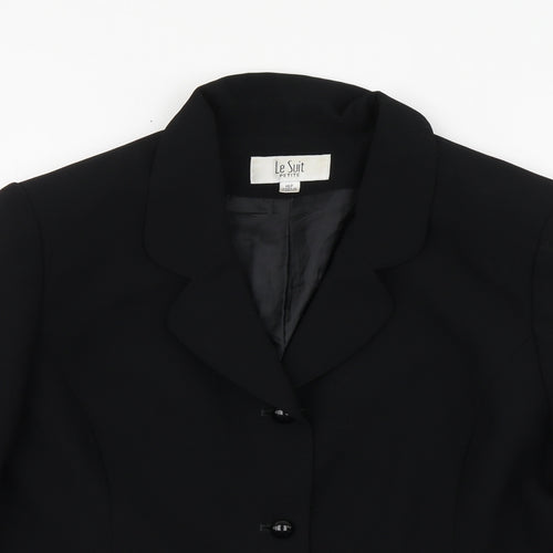 Le Suit Womens Black   Jacket Blazer Size 16  Button