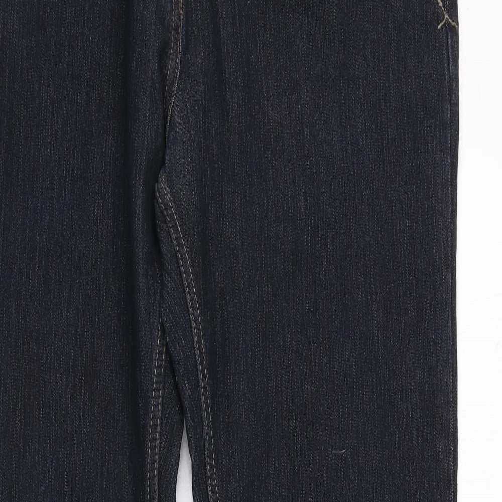 George Womens Blue  Cotton Bootcut Jeans Size 16 L32 in Regular Zip