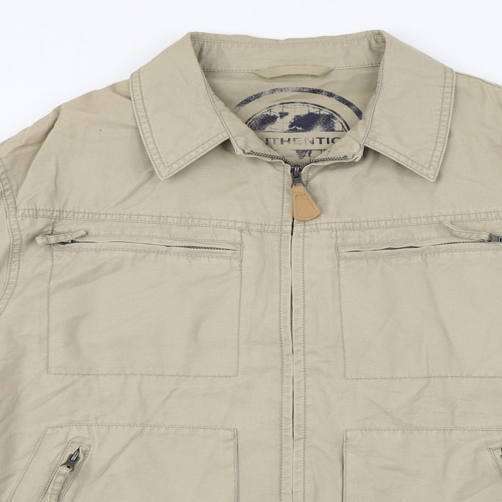 Authentic Mens Beige   Jacket  Size XL  Zip