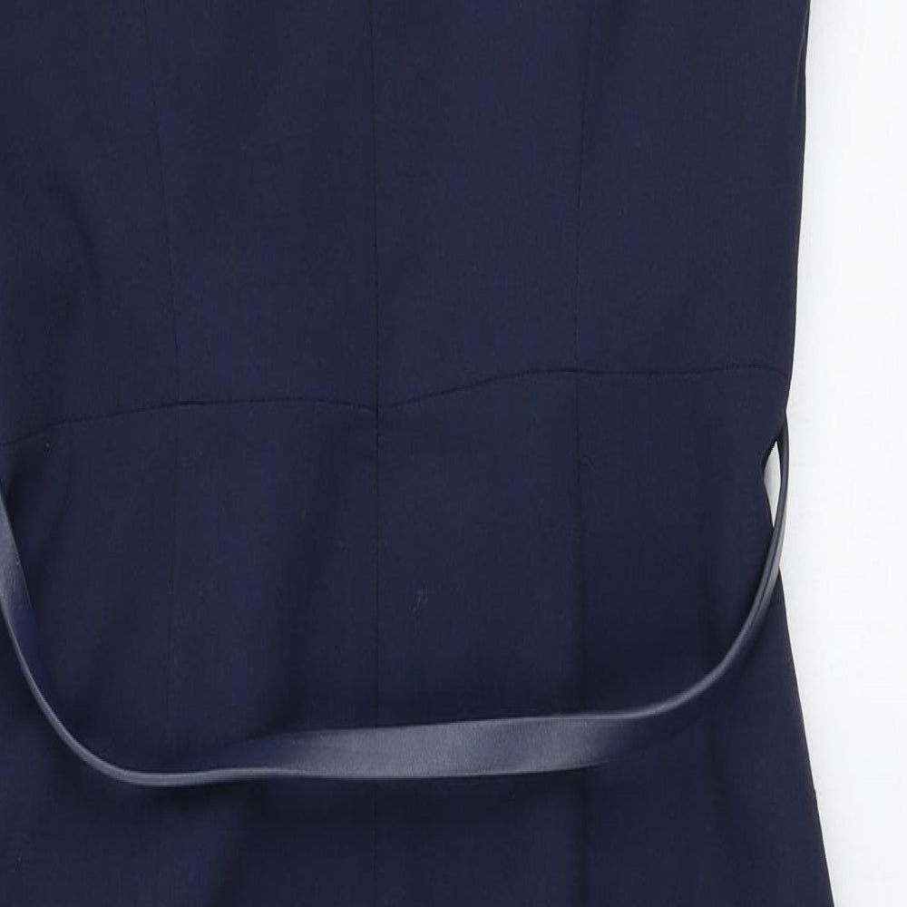 NEXT Womens Blue  Polyester Pencil Dress  Size 10  Round Neck Zip