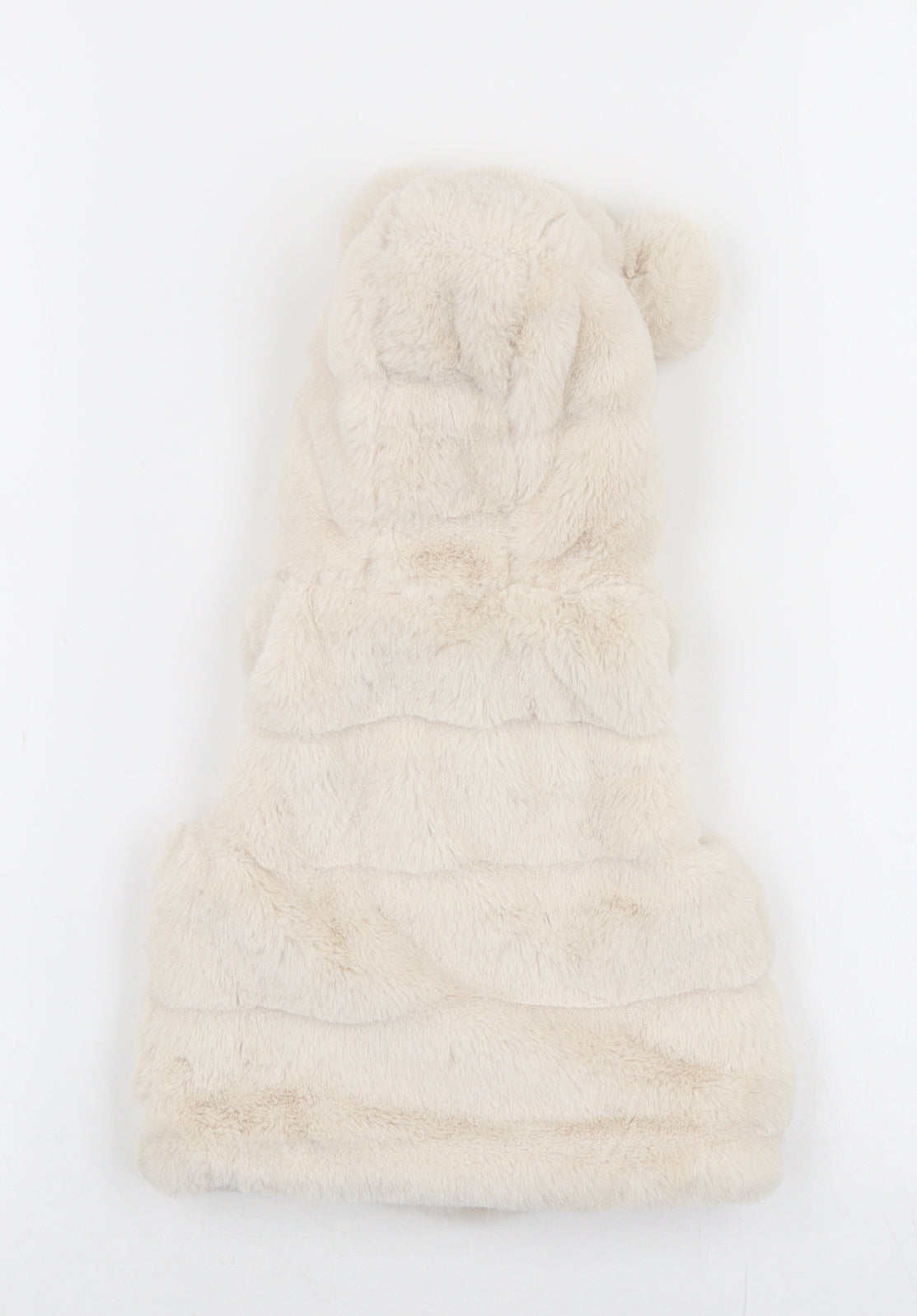 Primark Girls Ivory   Gilet Coat Size 3-6 Months   Snap