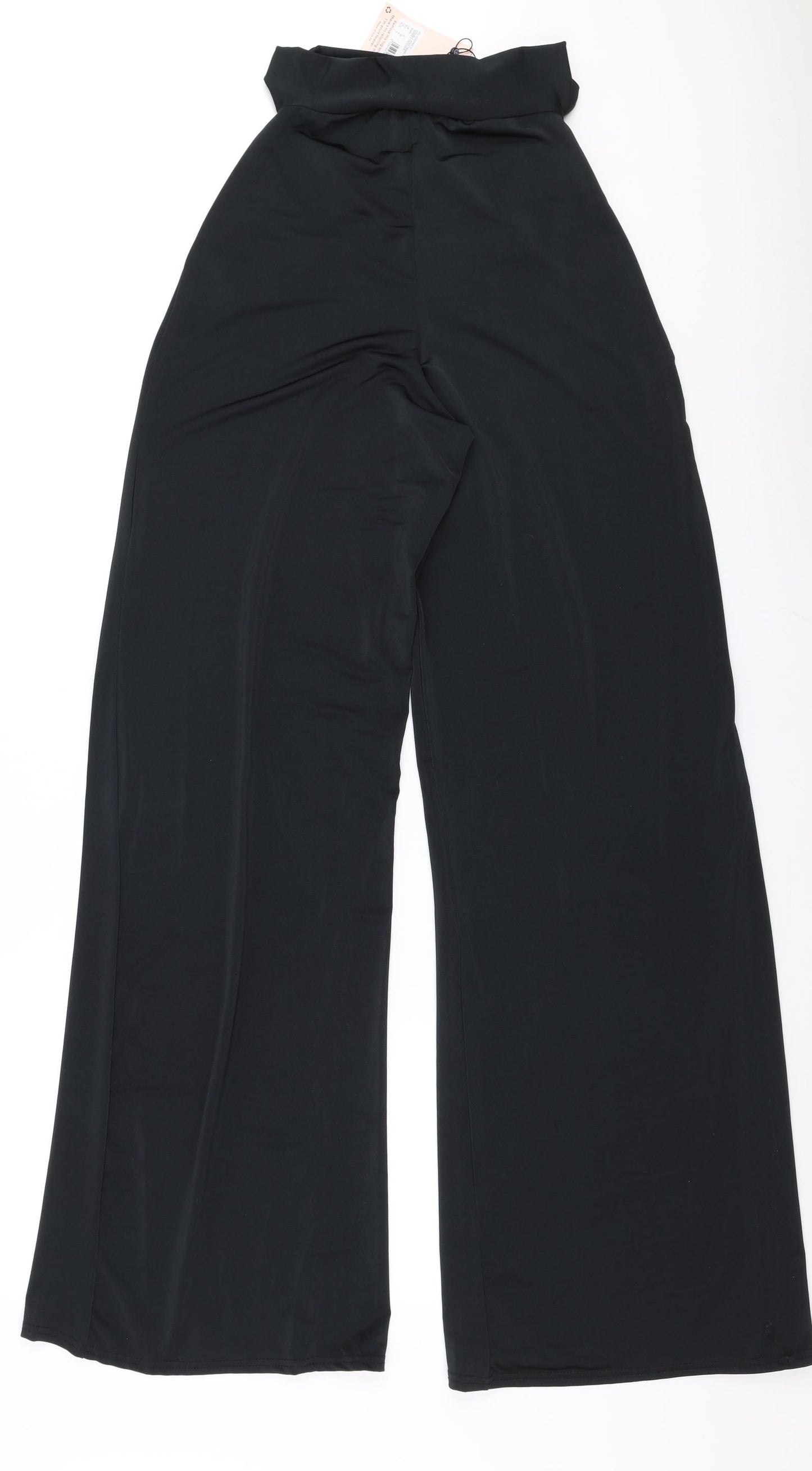 Missguided Womens Black  Polyester Trousers  Size 8 L34 in Regular Tie