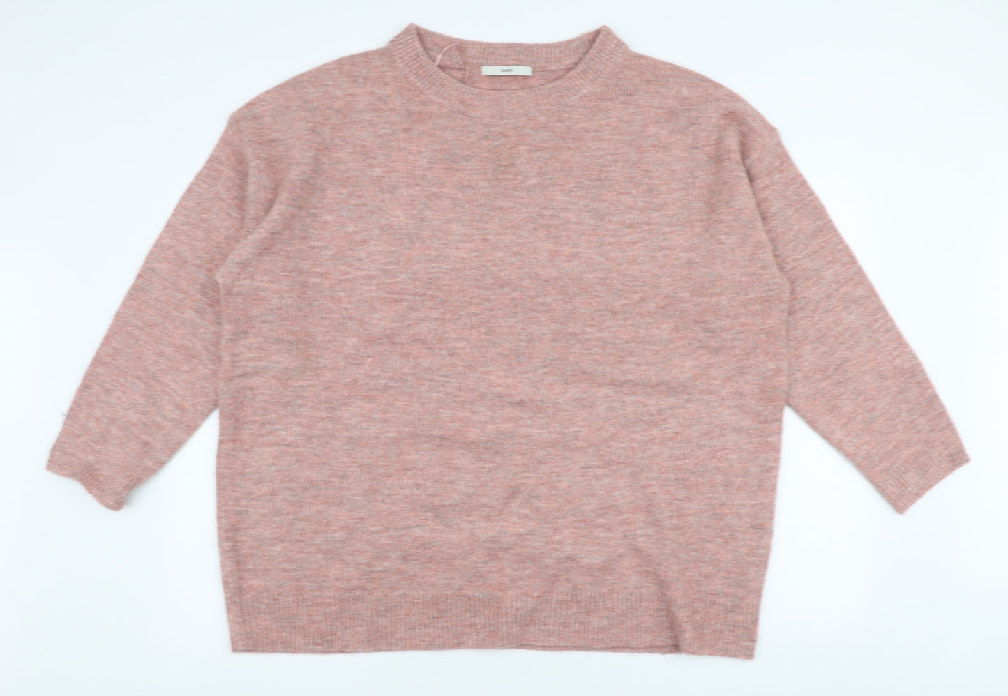 George Womens Pink Round Neck  Acrylic Pullover Jumper Size XL