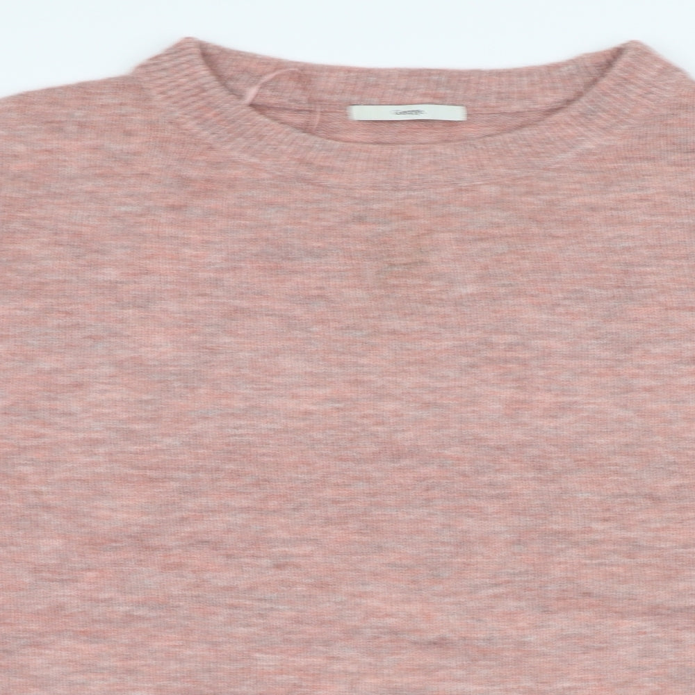 George Womens Pink Round Neck  Acrylic Pullover Jumper Size XL