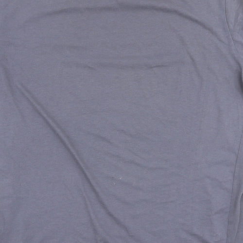 US Athletic Mens Grey  Cotton  T-Shirt Size L Round Neck
