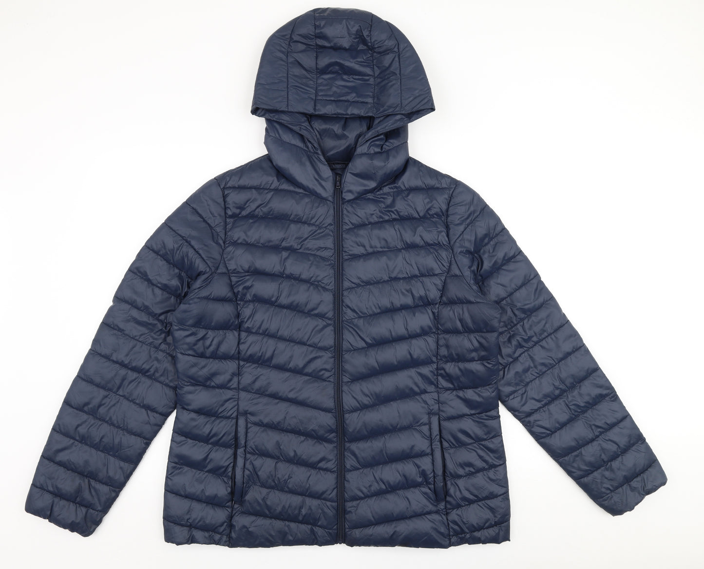 Dunnes Stores Mens Blue   Puffer Jacket Coat Size L  Zip