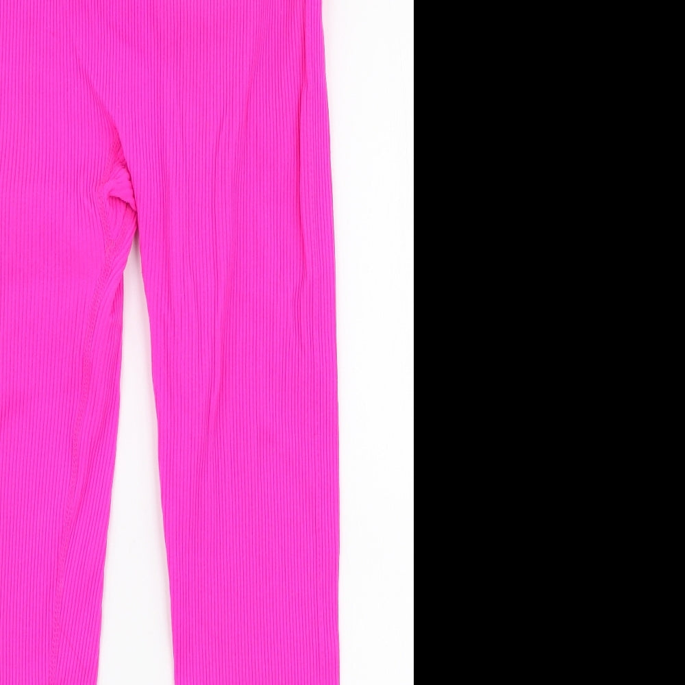 Dunnes Stores Womens Pink  Polyamide Compression Leggings Size M L25 in Slim Pullover