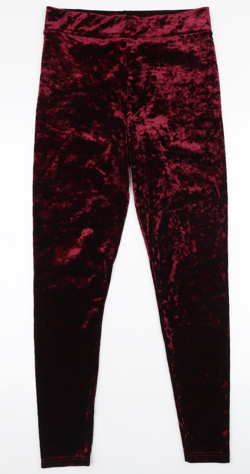 Topshop Womens Red  Polyester Capri Leggings Size 12 L29 in