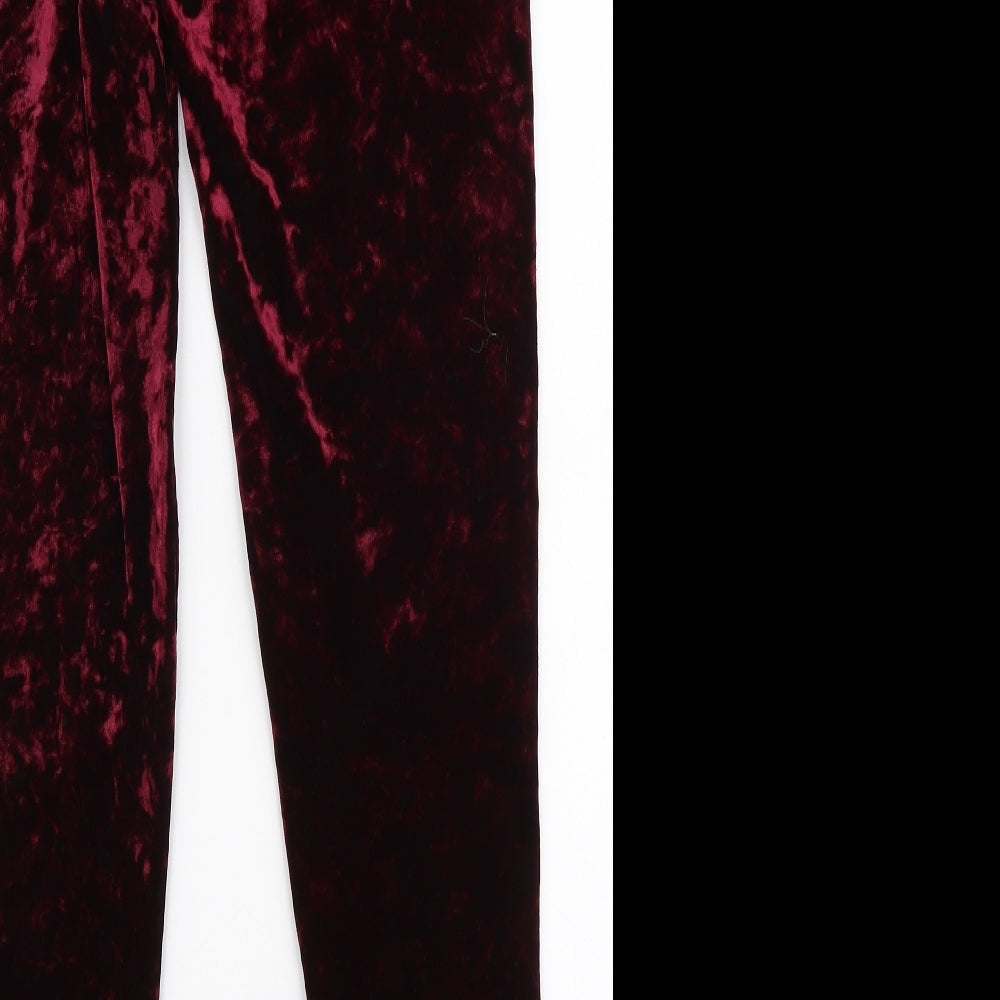 Topshop Womens Red  Polyester Capri Leggings Size 12 L29 in