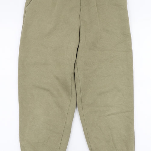 ASOS Womens Green  Cotton Jogger Trousers Size 6 L25 in Regular Drawstring