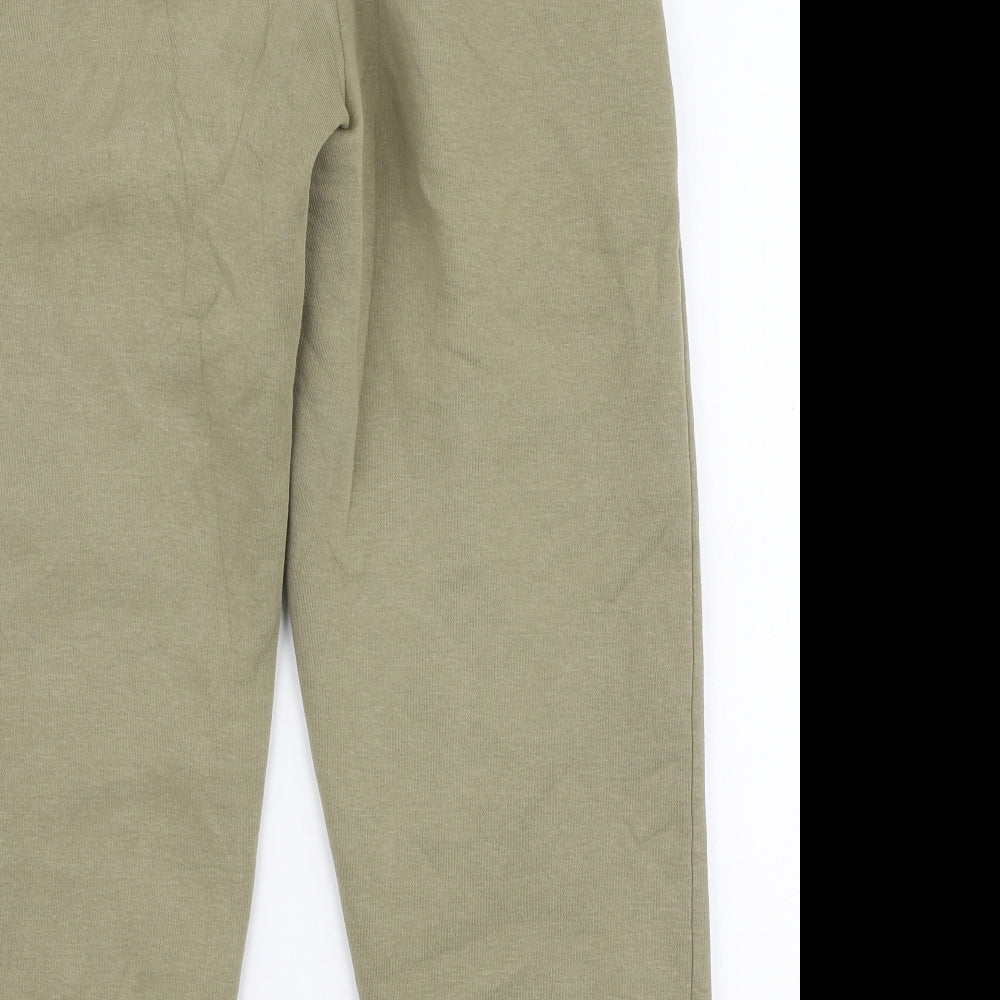 ASOS Womens Green  Cotton Jogger Trousers Size 6 L25 in Regular Drawstring