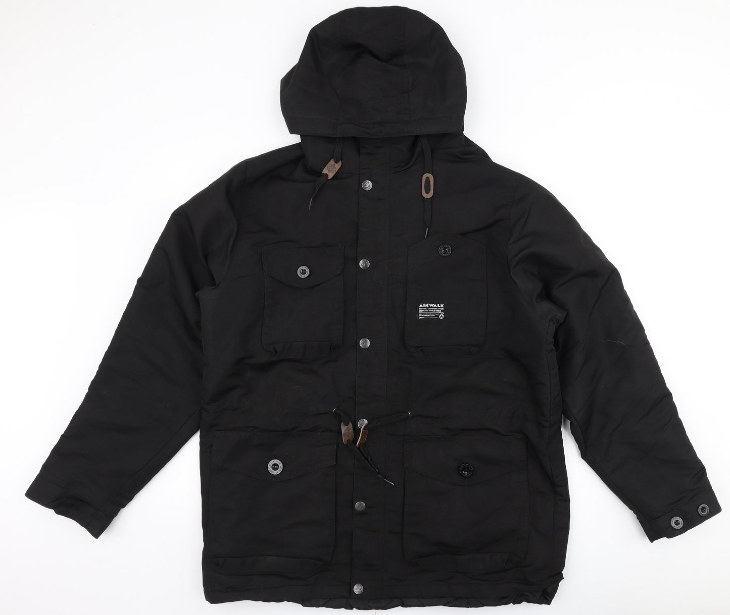 AIRWALK Mens Black   Parka Coat Size XL  Zip