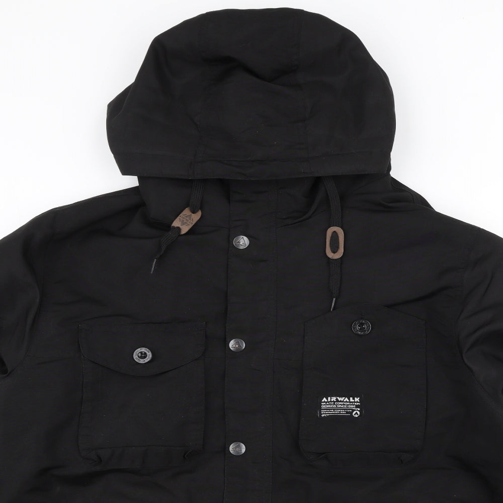 AIRWALK Mens Black   Parka Coat Size XL  Zip
