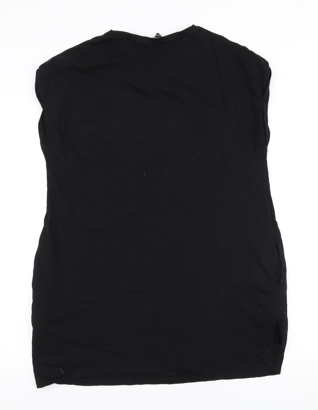 Dorothy Perkins Womens Black  100% Cotton Jersey T-Shirt Size 14 Round Neck - New york