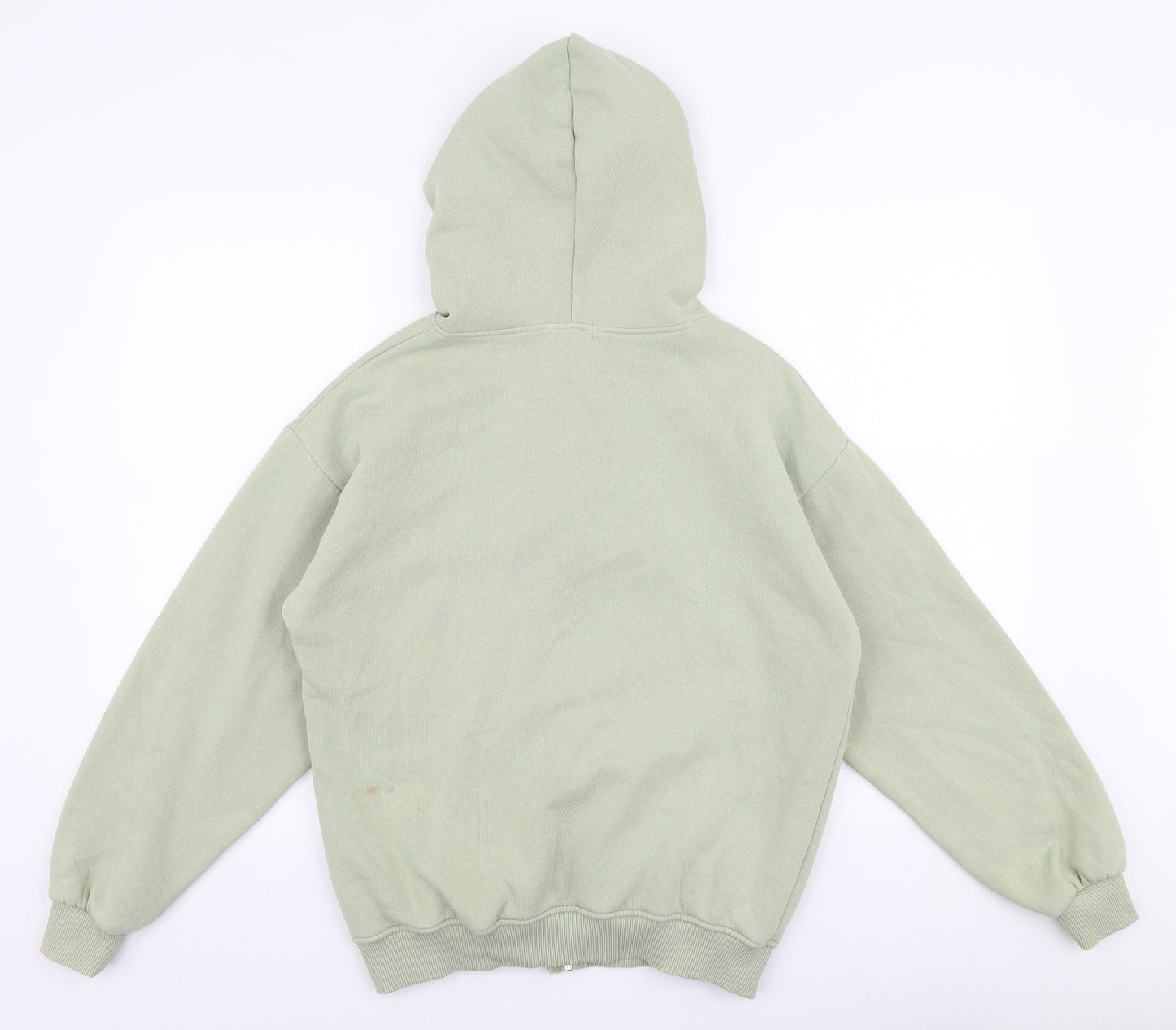 PRETTYLITTLETHING Womens Green  Cotton Full Zip Hoodie Size 4  Zip