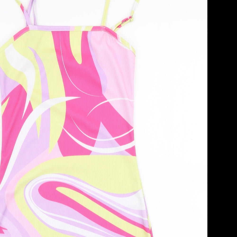 SheIn Womens Multicoloured  Elastane Bodycon  Size XS  High Neck Pullover