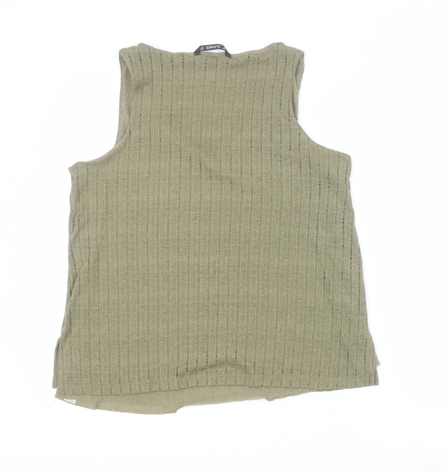 Dunnes Womens Green  Polyester Basic Tank Size M V-Neck