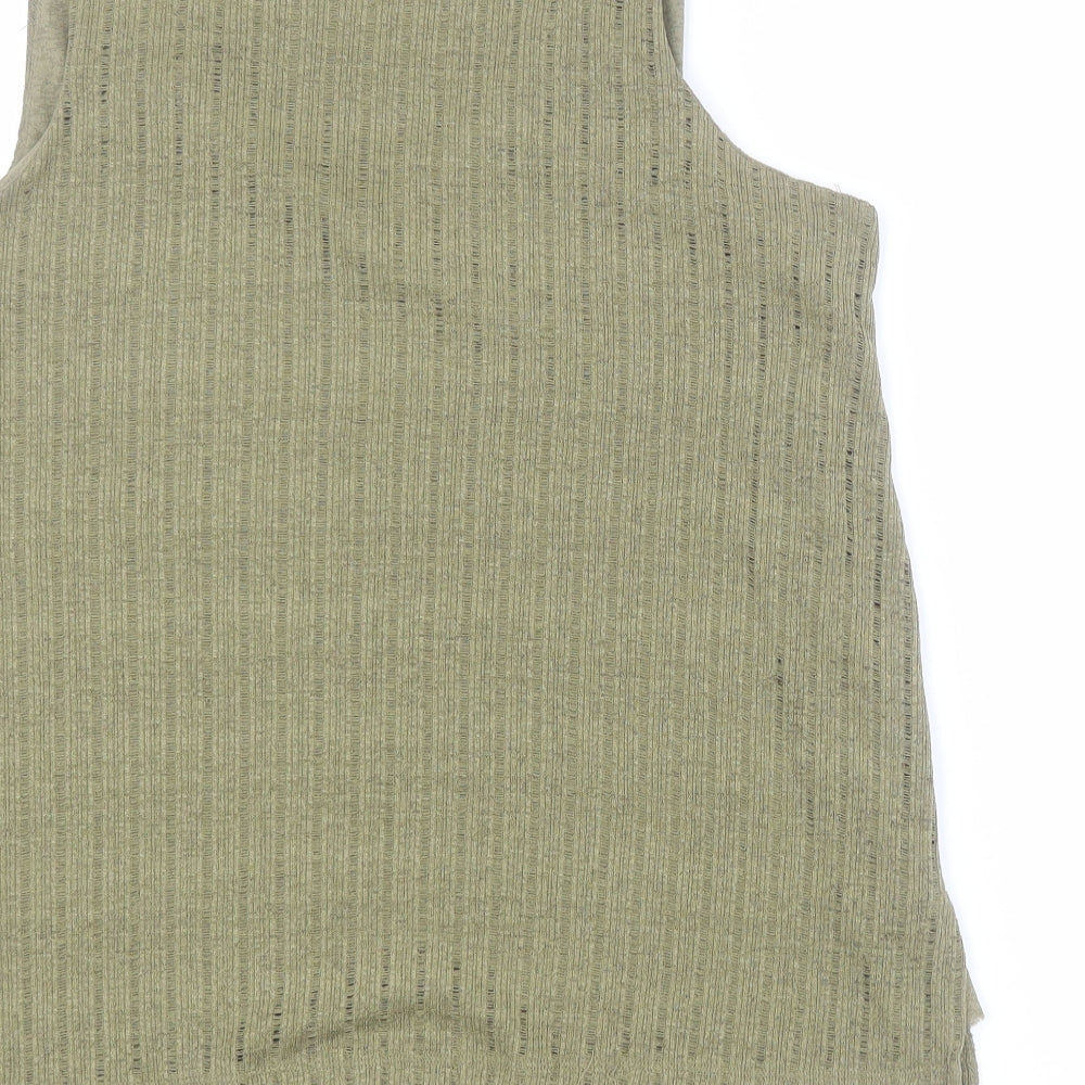Dunnes Womens Green  Polyester Basic Tank Size M V-Neck