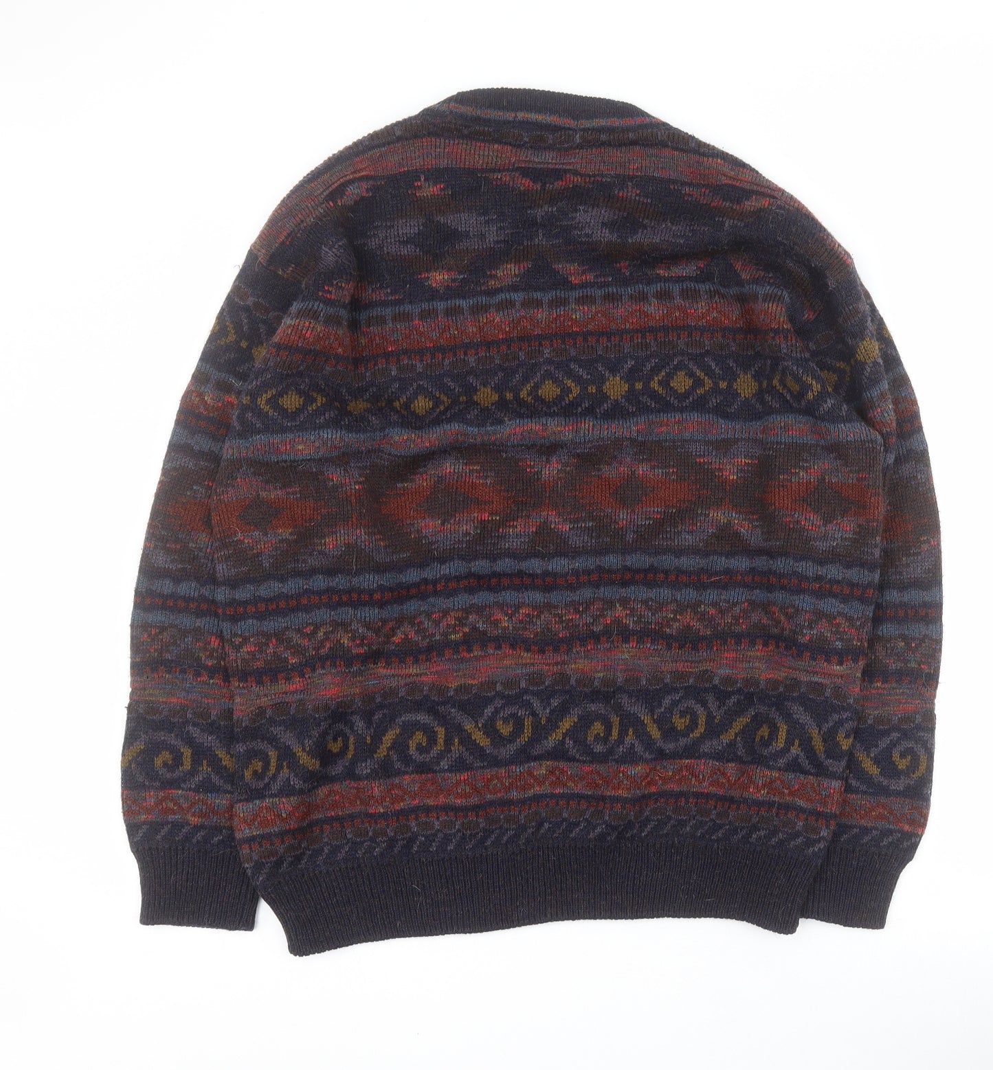 Marks and Spencer Mens Multicoloured Round Neck  Acrylic Pullover Jumper Size L