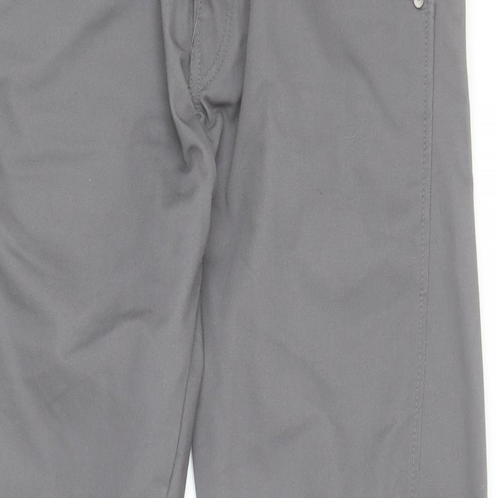 JACK & JONES Mens Grey  Cotton Chino Trousers Size 34 L30 in Regular Button