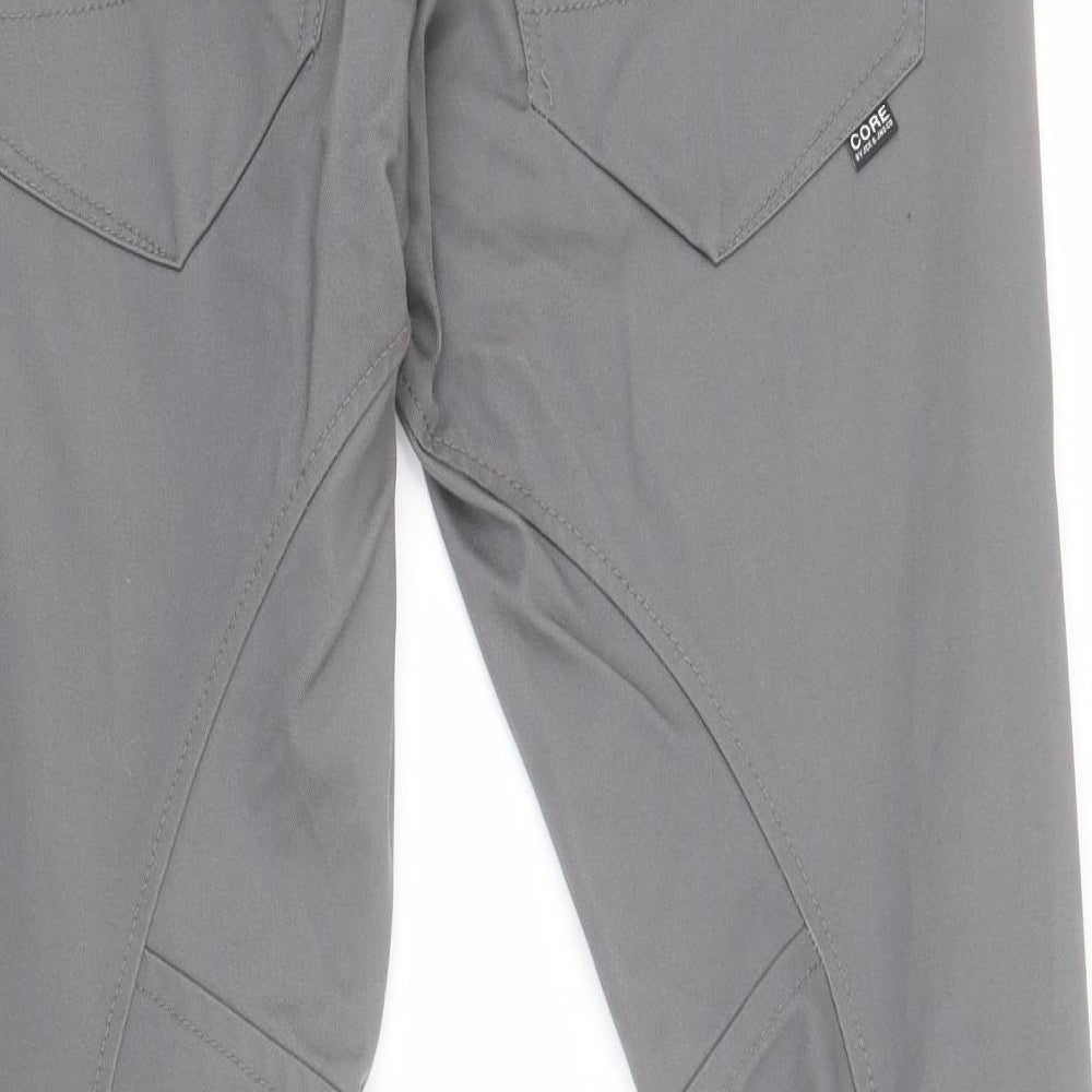 JACK & JONES Mens Grey  Cotton Chino Trousers Size 34 L30 in Regular Button