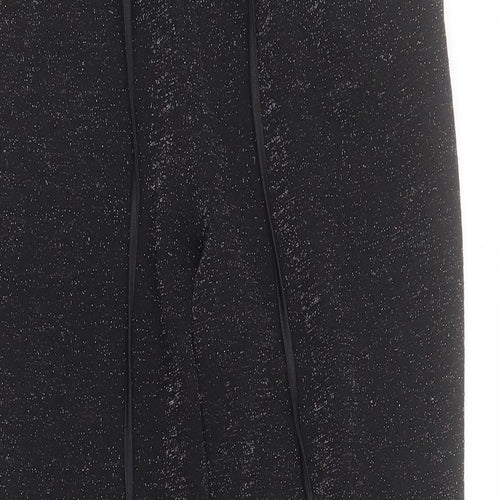 George Womens Black  Polyester Carrot Trousers Size 10 L25 in Regular Drawstring