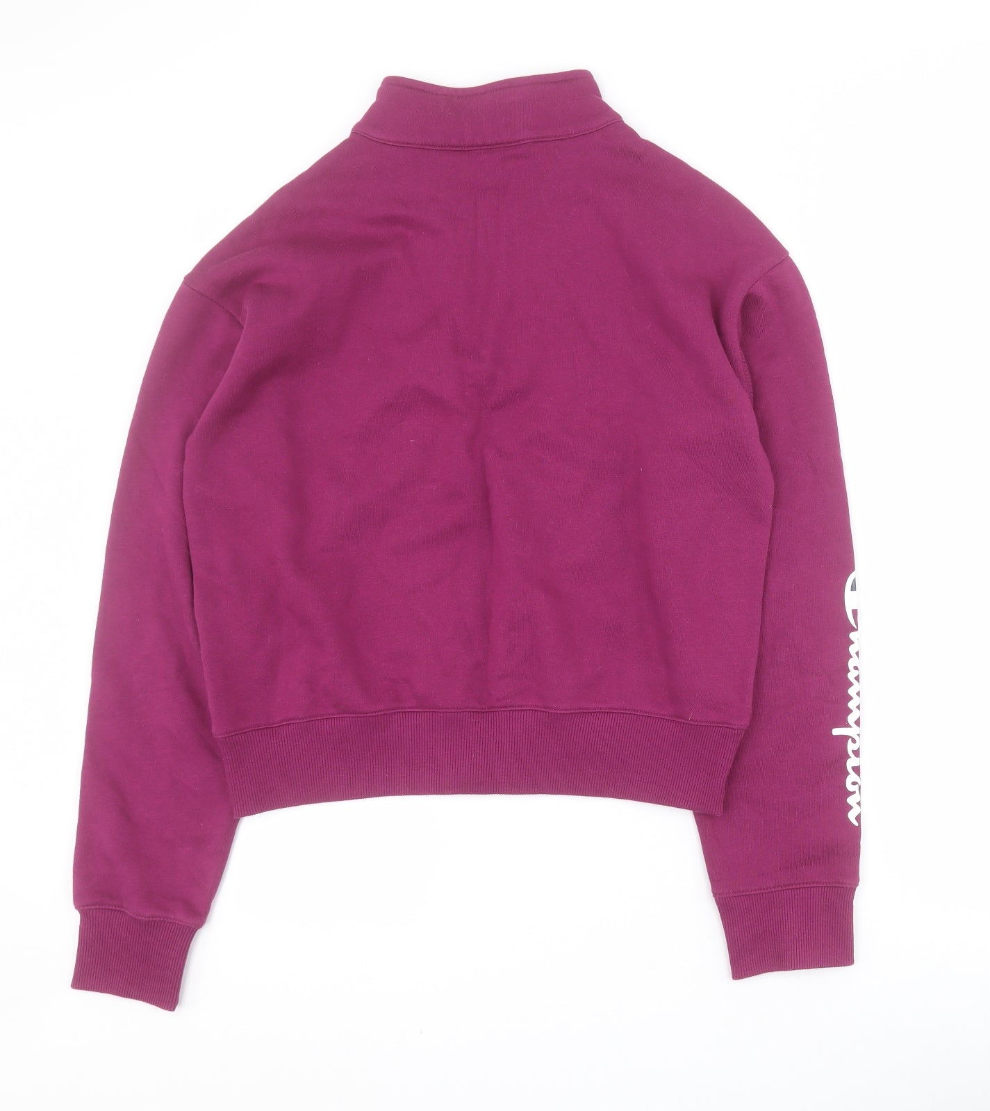 Champion Womens Purple  100% Cotton Pullover Sweatshirt Size S  Zip