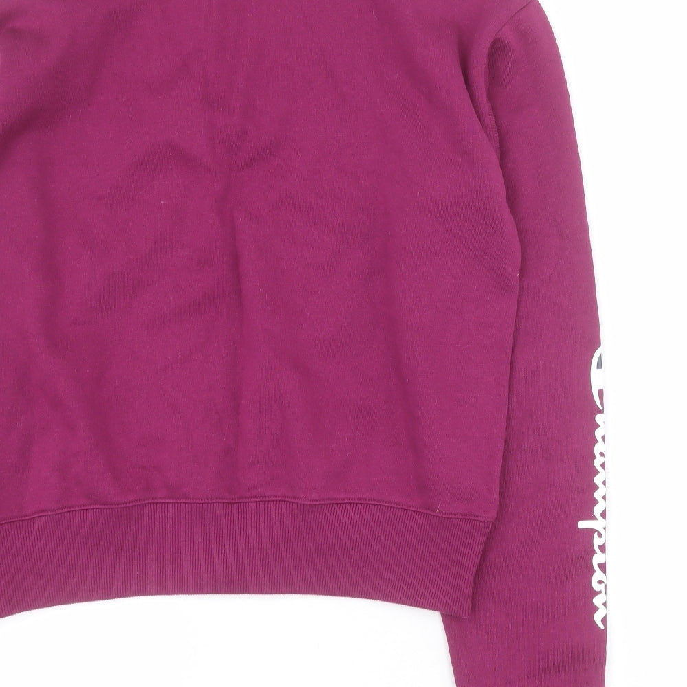 Champion Womens Purple  100% Cotton Pullover Sweatshirt Size S  Zip