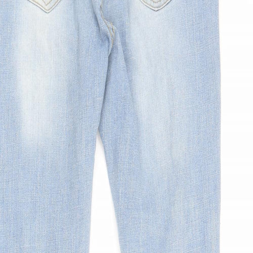 SheIn Womens Blue  Cotton Skinny Jeans Size S L26 in Regular Zip