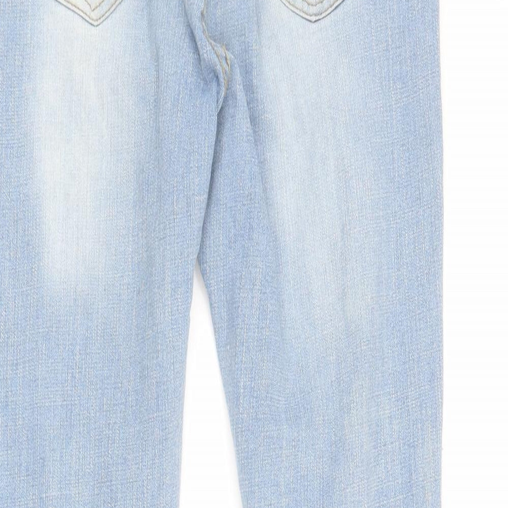 SheIn Womens Blue  Cotton Skinny Jeans Size S L26 in Regular Zip