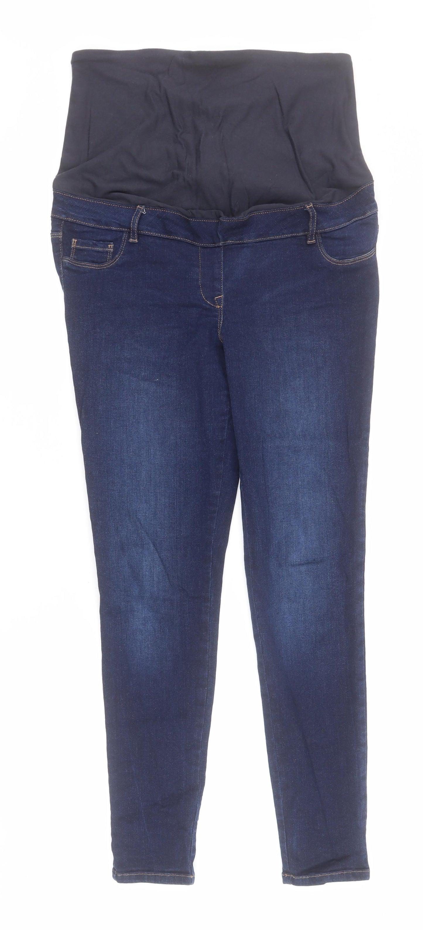 NEXT Womens Blue  Cotton Jegging Trousers Size 12 L28 in Regular
