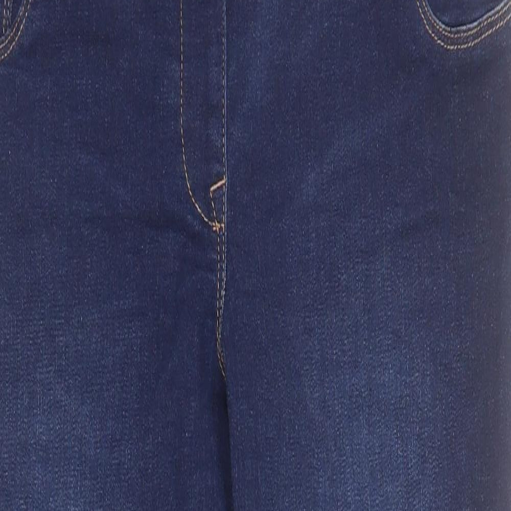 NEXT Womens Blue  Cotton Jegging Trousers Size 12 L28 in Regular