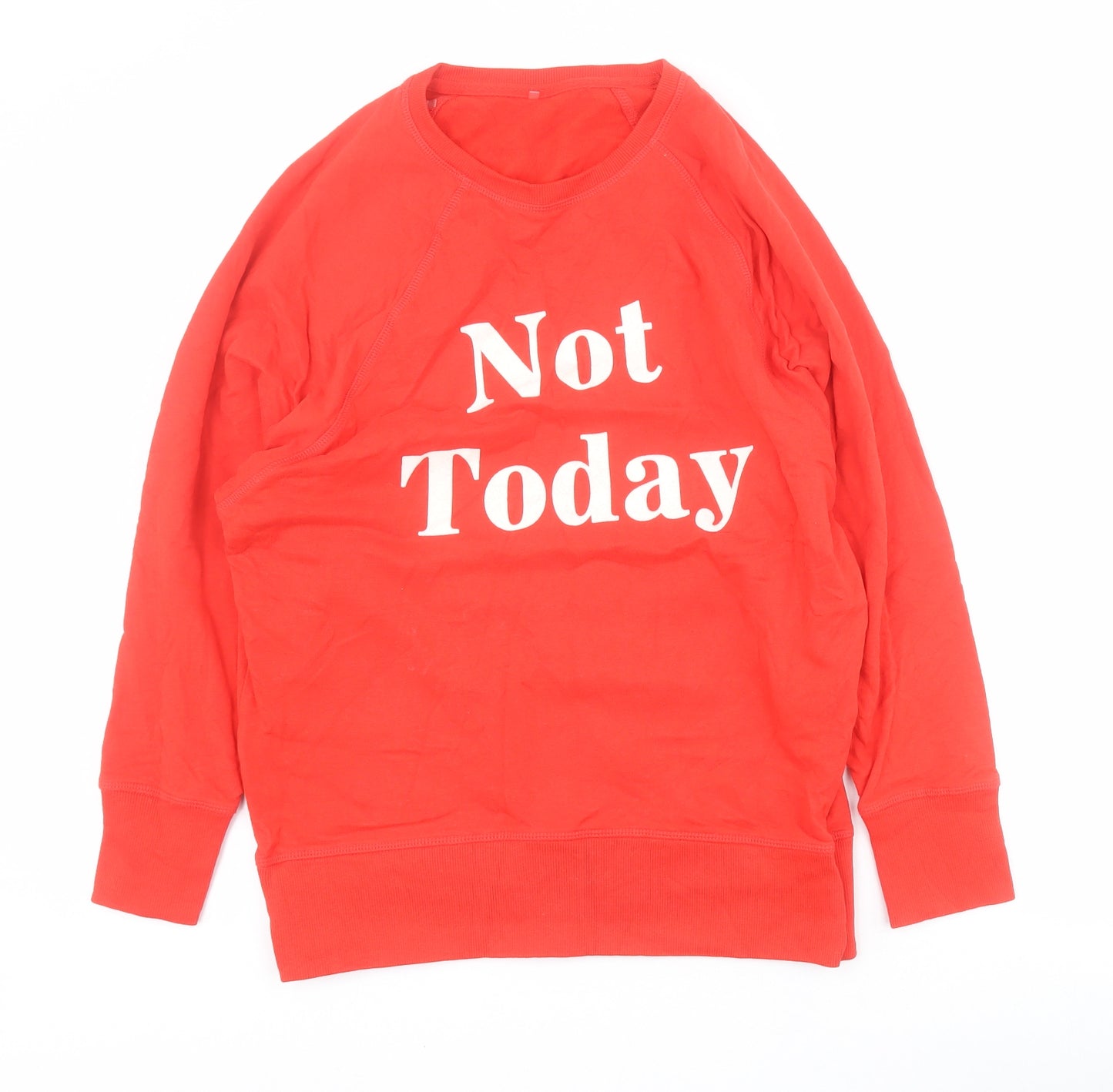 George Womens Red  Cotton Pullover Sweatshirt Size 8  Pullover - Slogan