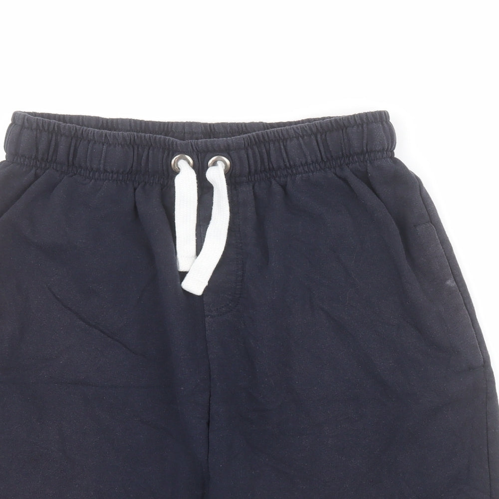 Dunnes Mens Blue  Cotton Sweat Shorts Size M L9 in Regular Drawstring