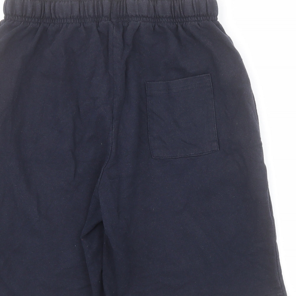 Dunnes Mens Blue  Cotton Sweat Shorts Size M L9 in Regular Drawstring