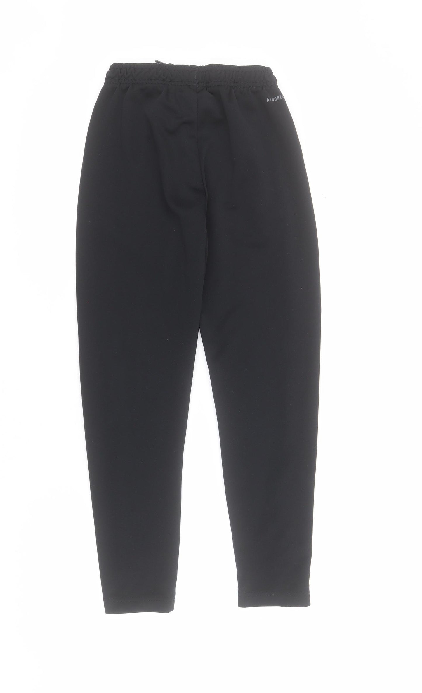 adidas Boys Black  100% Polyester Jogger Trousers Size 9-10 Years  Regular Drawstring